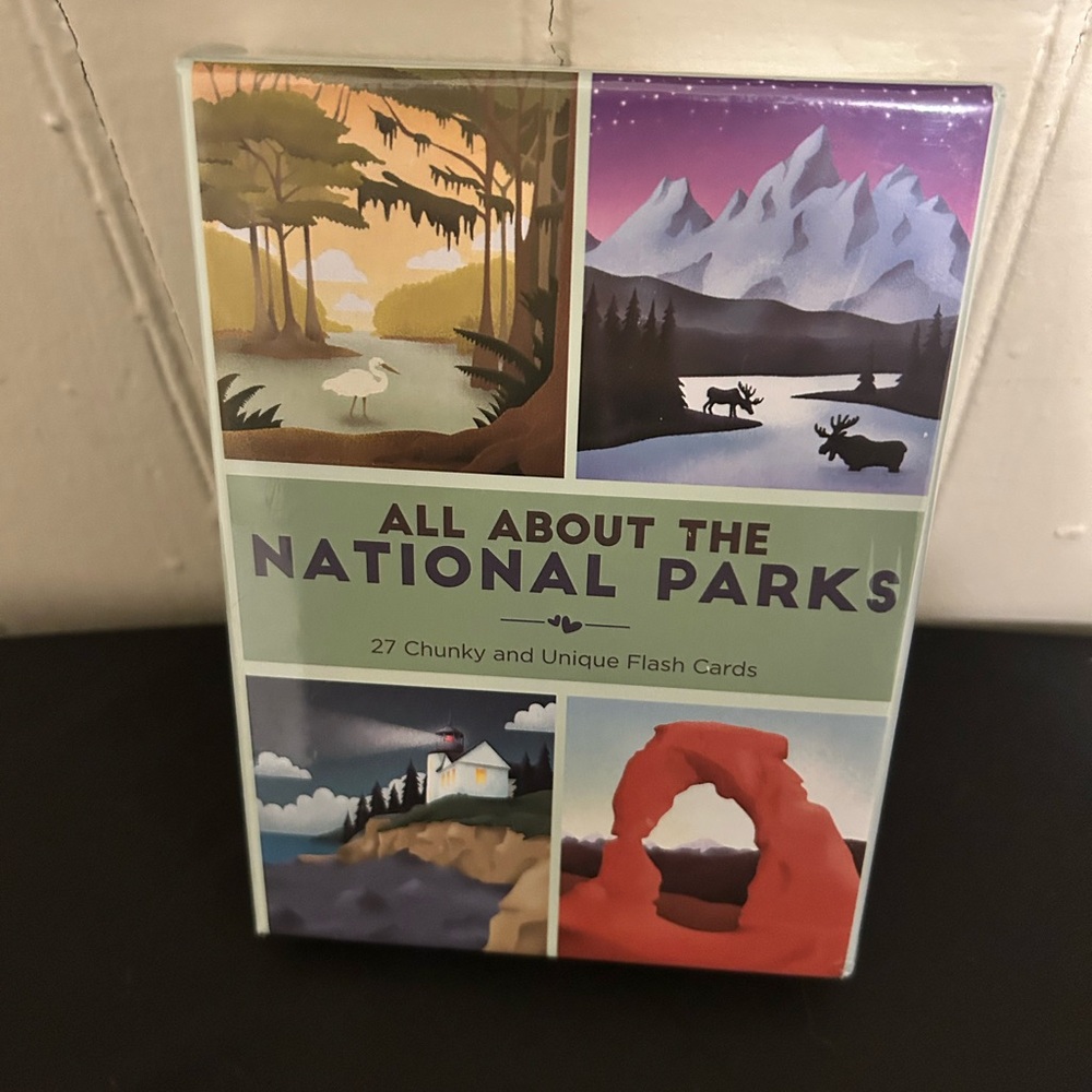 All About The National Parks -27 Chunky And Unique Flash Cards/NIB